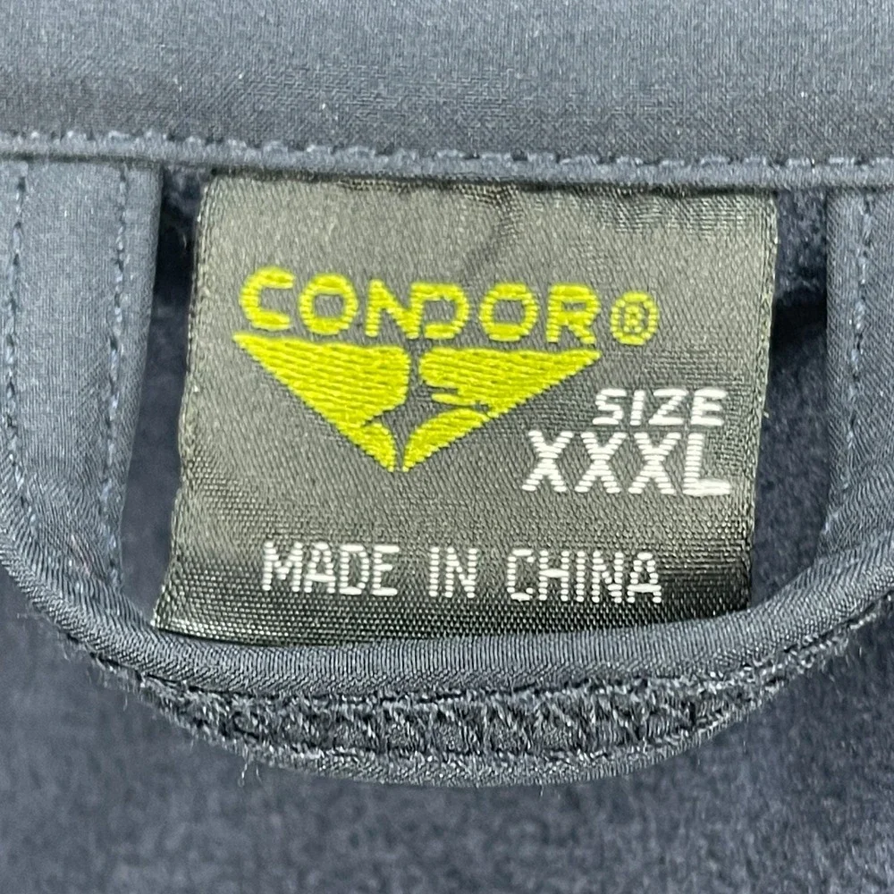 Condor Phantom Softshell Jacket Mens 3XL Navy Tactical Breathable Fine Fleece